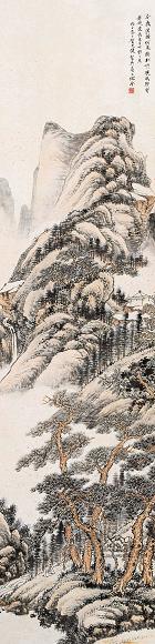 贺天健 山水 立轴 纸本