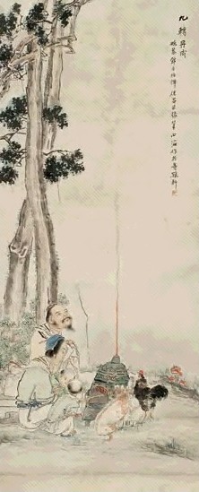 沈心海 九转丹成 立轴 设色纸本