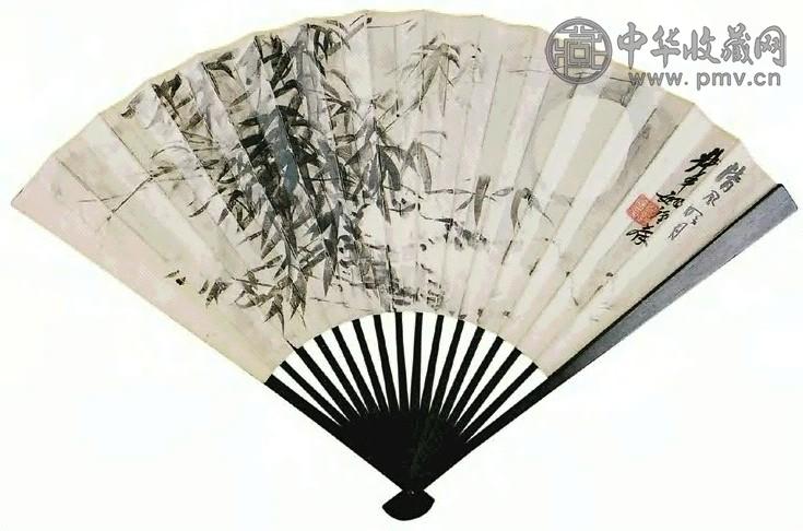 姚叔平 清风图 书法 扇面 纸本