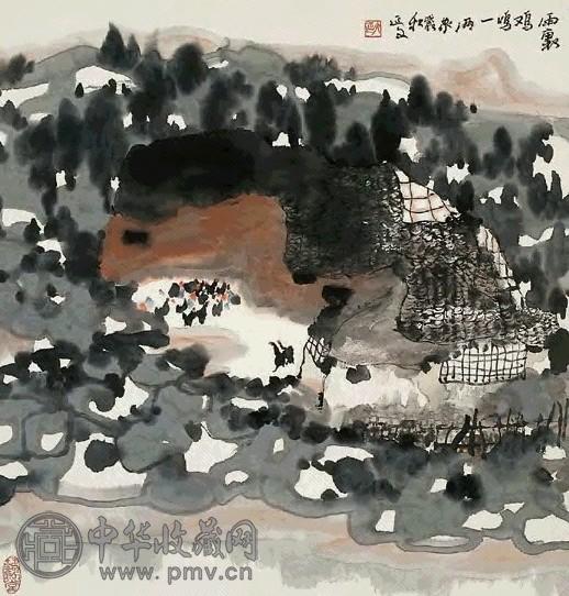 当代 杨延文 雨里鸡鸣 轴