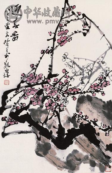 宋吟可 迎春图 立轴 设色纸本