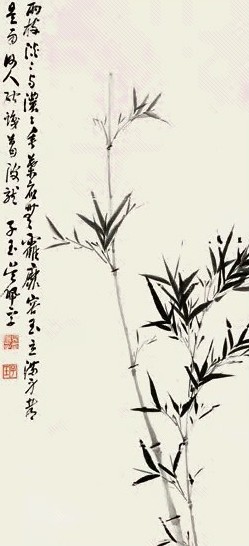 吴佩孚 春竹图 立轴 纸本