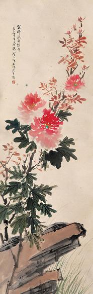 陈树人 花香时节 立轴 设色纸本