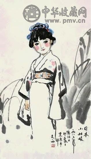 刘文西 1985年作 少女图 镜心 设色纸本