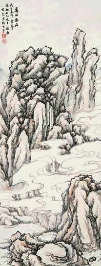 张甘亭 山水 立轴 纸本