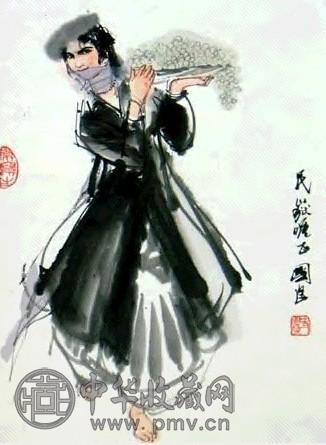 史国良 人物 立轴 设色纸本