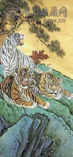 现代 胡爽庵 三异图 轴