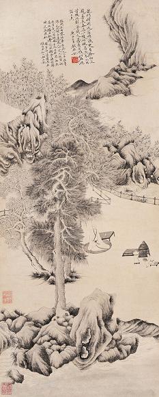 钱杜 烹茶图 立轴 纸本