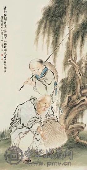 沙馥 人物 立轴 设色纸本