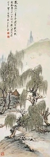 郑午昌 山水 立轴 设色纸本
