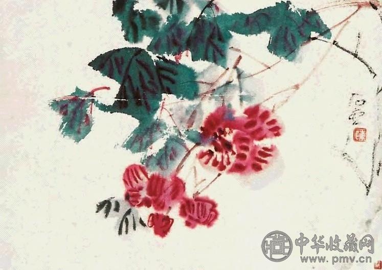 陈子庄 芙蓉 镜心 纸本
