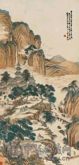 彭旸 山水 立轴 纸本