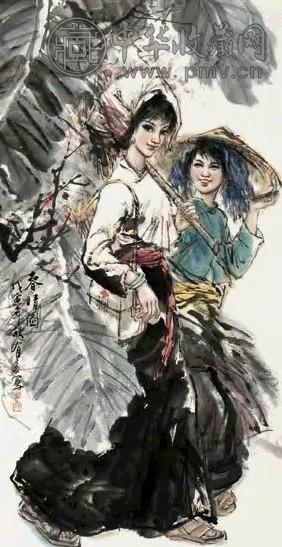 姚有多 1998年 春晴图 立轴 设色纸本