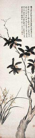 吴让之 花卉 立轴 水墨纸本