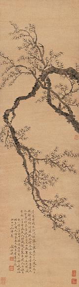 钱杜 梅花 立轴