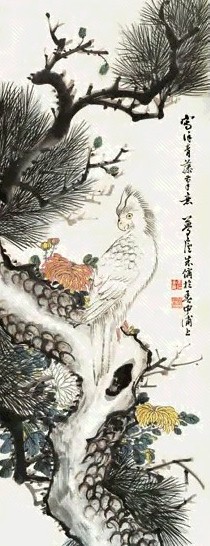 朱梦庐 花鸟 立轴 纸本