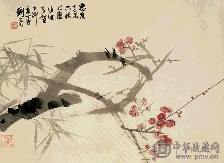 刘旦宅 1987年作 花卉 单片 纸本设色