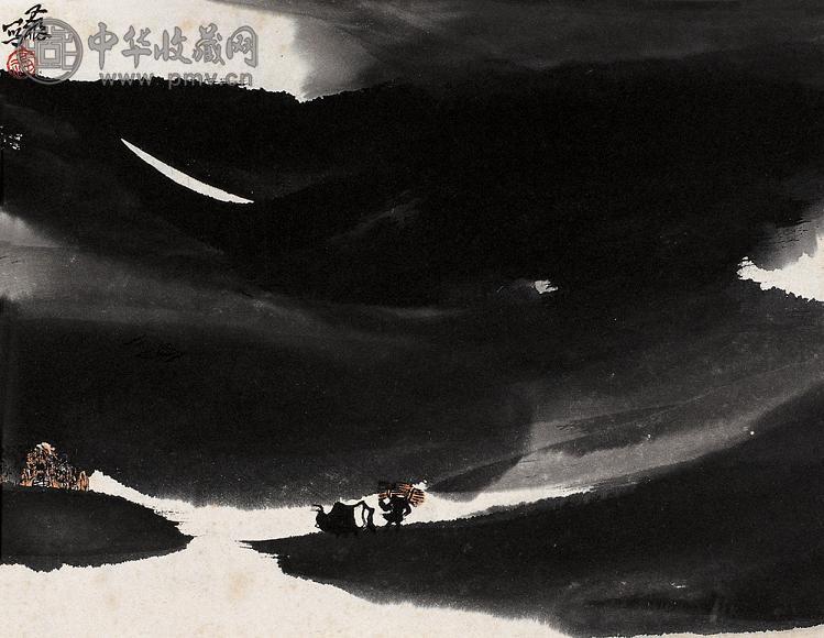 贾又福 山水 镜心 设色纸本