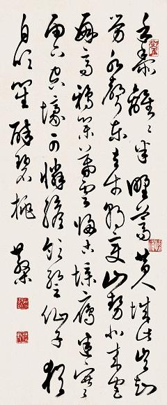邓散木 草书七言联 镜心 水墨纸本