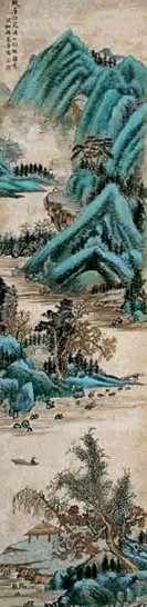 钱杜(款) 山水 立轴 设色纸本