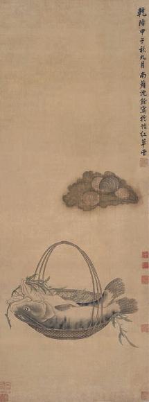 沈铨(款) 清供图 立轴 设色纸本