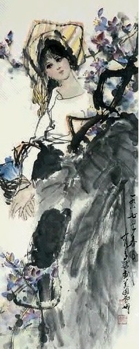 姚有多 人物 立轴 设色纸本
