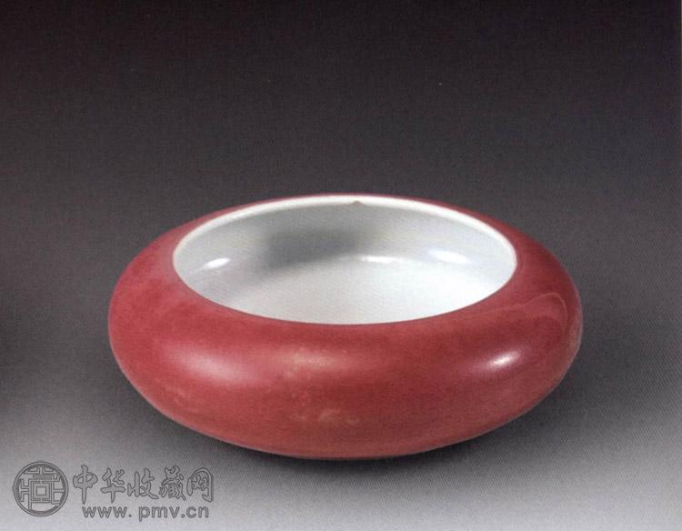 清康熙 豇豆红釉洗