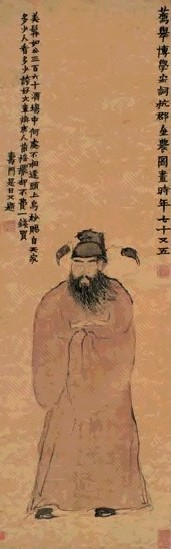 金农 钟馗 立轴 设色纸本