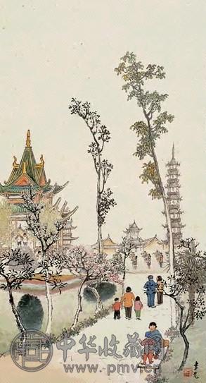 张聿光 山水 镜心