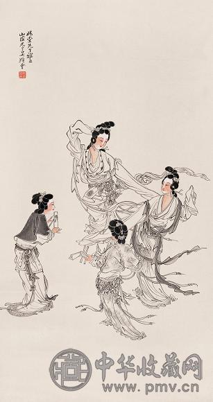 吴光宇 舞蹈仕女 镜心 设色纸本