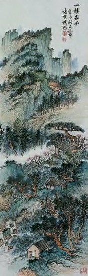 萧愻 现代 小楼春雨 轴