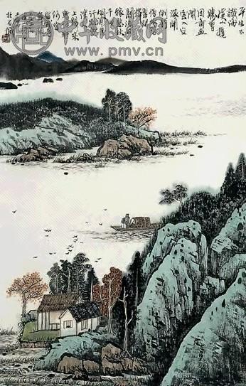 宋玉麟 山水 立轴 设色纸本