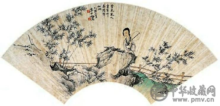 陈少梅 山水人物 镜心 设色纸本