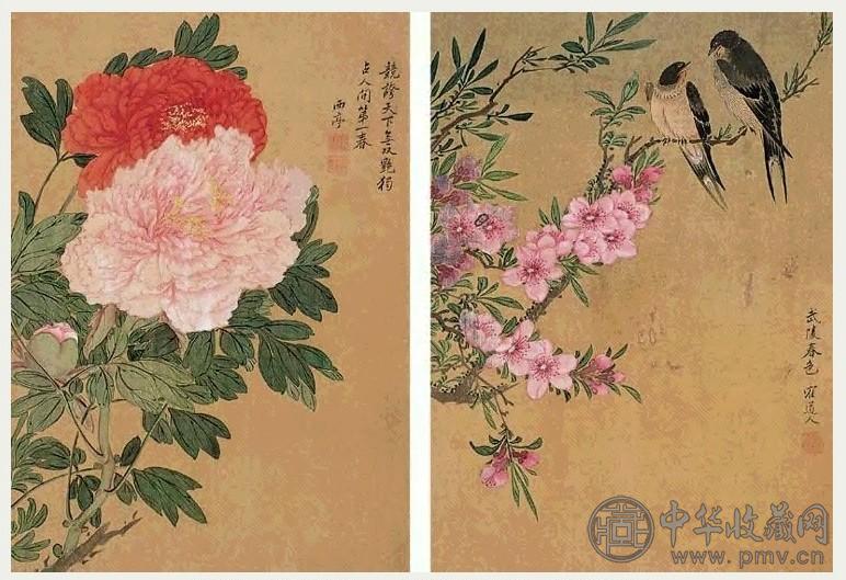 清 杨晋 杂画 册(12幅选2)