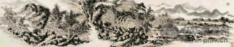 黄宾虹 山水 手卷 纸本