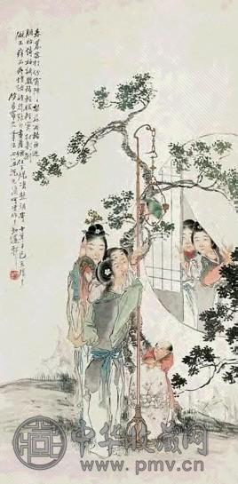 近现代 沈兆涵 思春图 轴