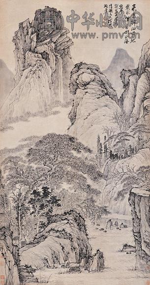 石涛 山水 立轴 水墨纸本