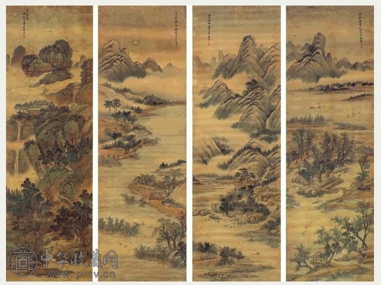 清 杨晋 仿古山水 轴(6幅)