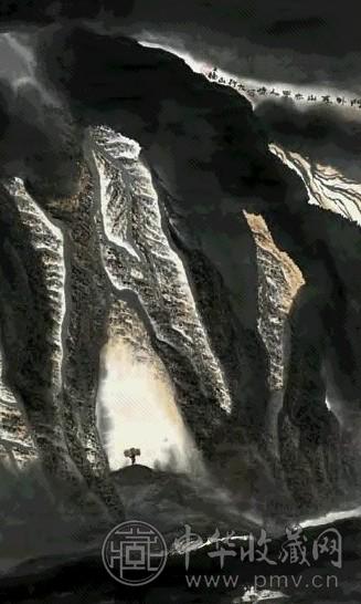 贾又福 山水 立轴 设色纸本