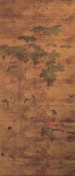 费丹旭 人物仕女 立轴 设色绢本