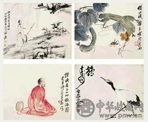 近现代 张大千 杂画 册页(4开)