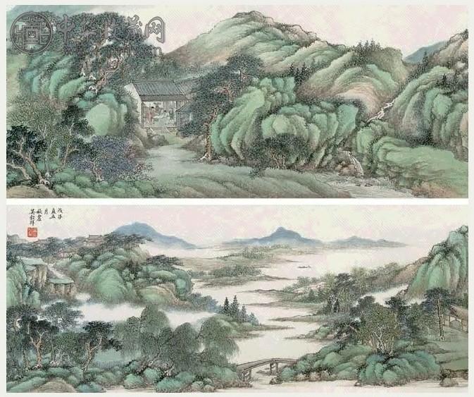 吴榖祥 戊子(1888年)作 读画图 手卷 设色纸本