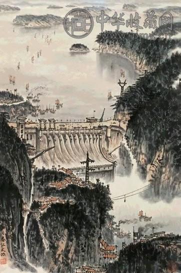 宋文治 1981年作 山水 立轴 纸本