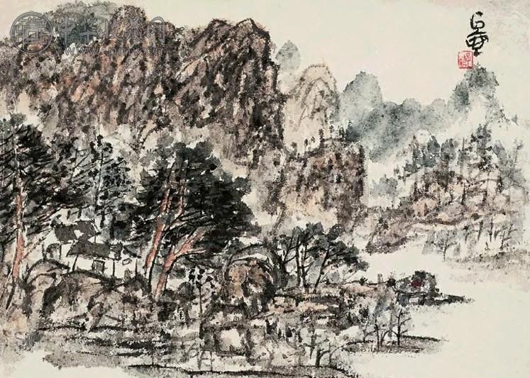 陈子庄 山水 镜心 设色纸本