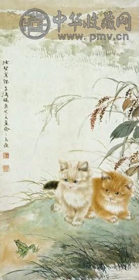 曹克家 双猫 轴