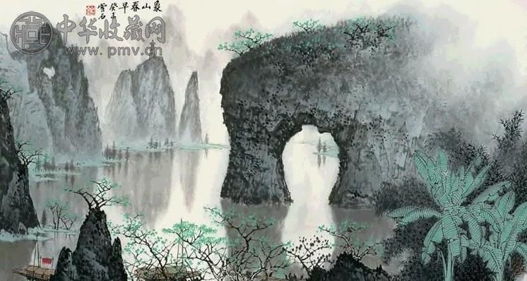 白雪石 2003年作 象山春早 镜心 设色纸本