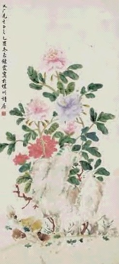 周炼霞 花鸟 立轴