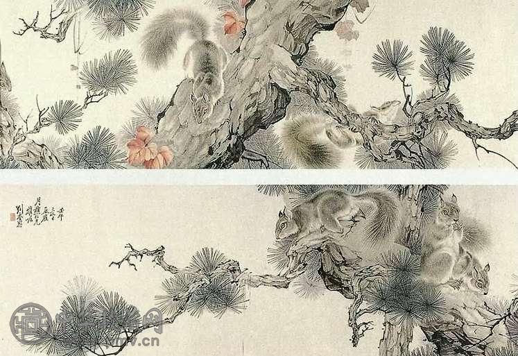 刘奎龄 松鼠 卷