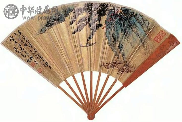 近现代 慕凌飞 山水 成扇