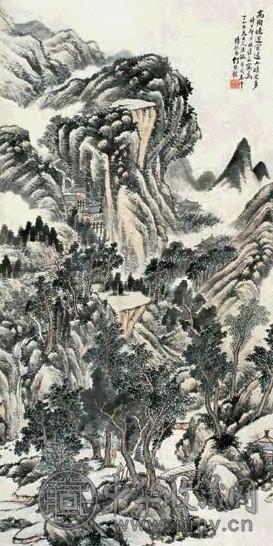 何维朴 山水 立轴 纸本